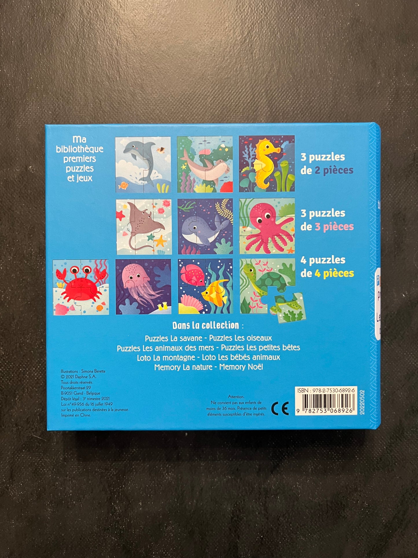 Puzzles progressifs - les animaux des mers