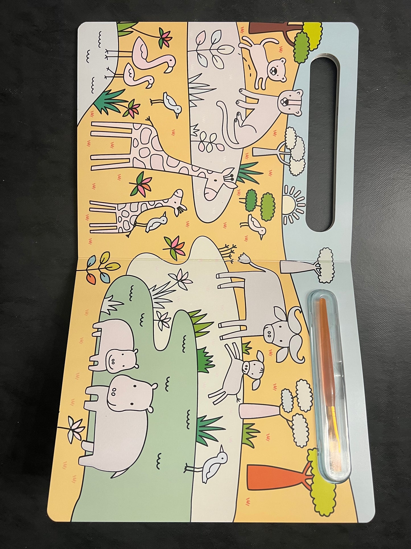 Coloriage magique à l'eau - mamans et bébés animaux