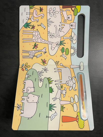 Coloriage magique à l'eau - mamans et bébés animaux