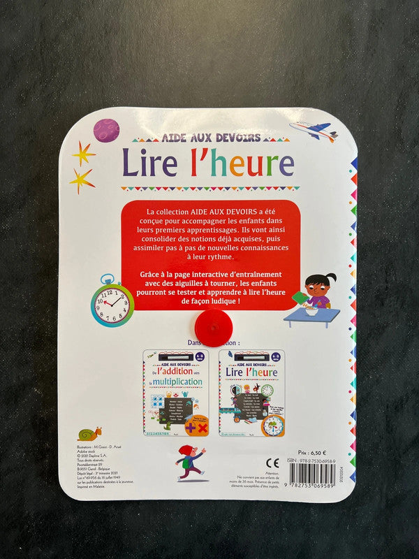 Aide aux devoirs - lire l’heure
