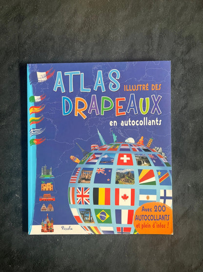 Atlas illustré des drapeaux en autocollants