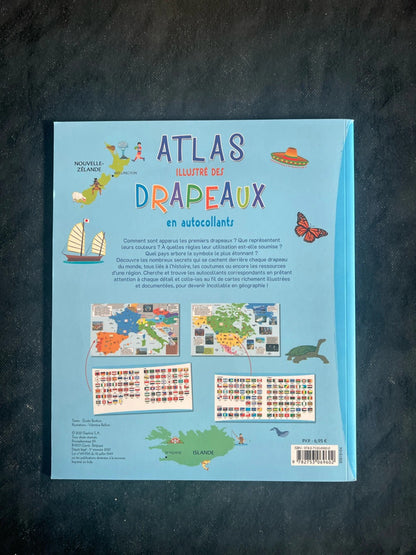 Atlas illustré des drapeaux en autocollants
