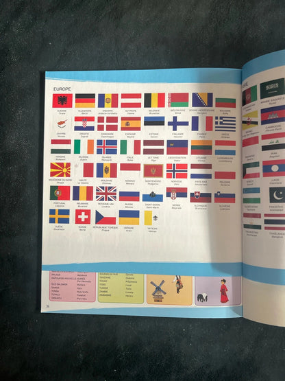 Atlas illustré des drapeaux en autocollants