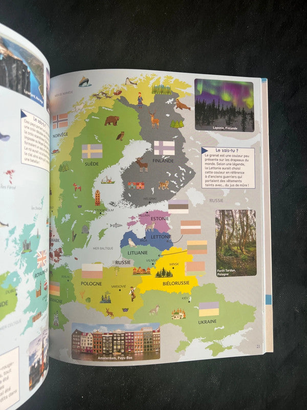 Atlas illustré des drapeaux en autocollants