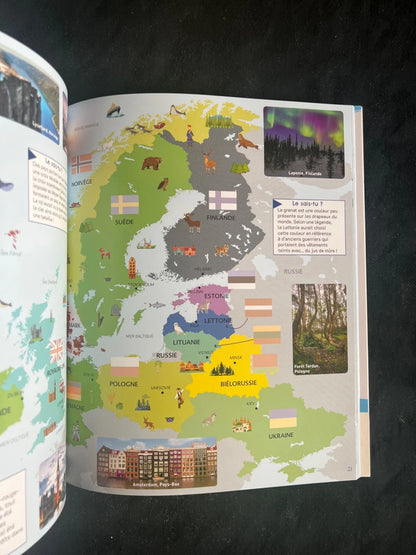 Atlas illustré des drapeaux en autocollants