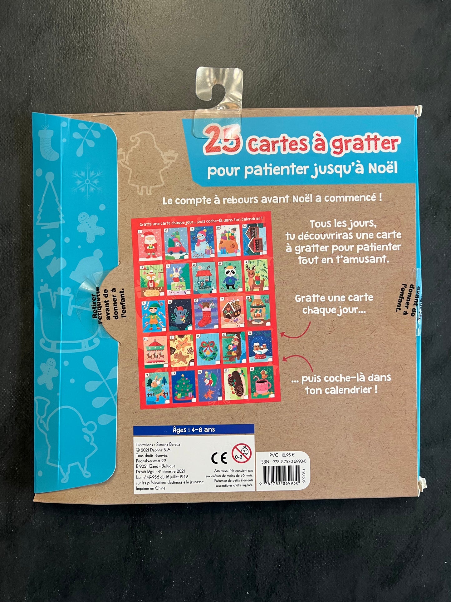 25 cartes à gratter pour patienter jusqu'à Noël