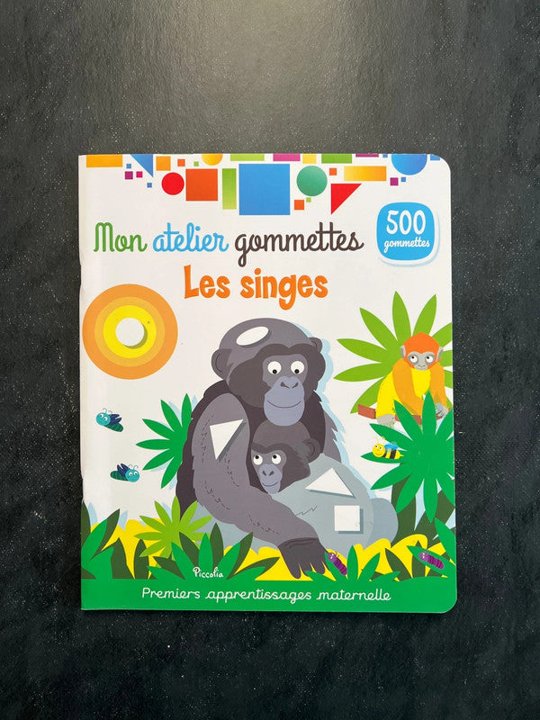 Livre de gommettes - les singes