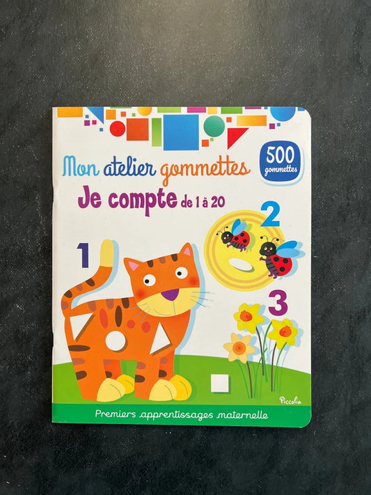 Mon atelier de gommettes - je compte de 1 à 20