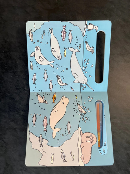 Coloriage magique à l’eau - la mer