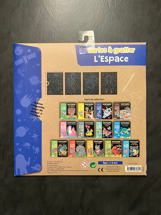 Cartes à gratter - l'espace