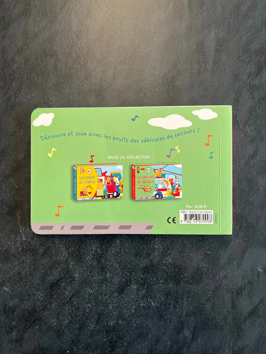 Livre sonore - les véhicules de secours