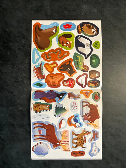 70 autocollants - la forêt