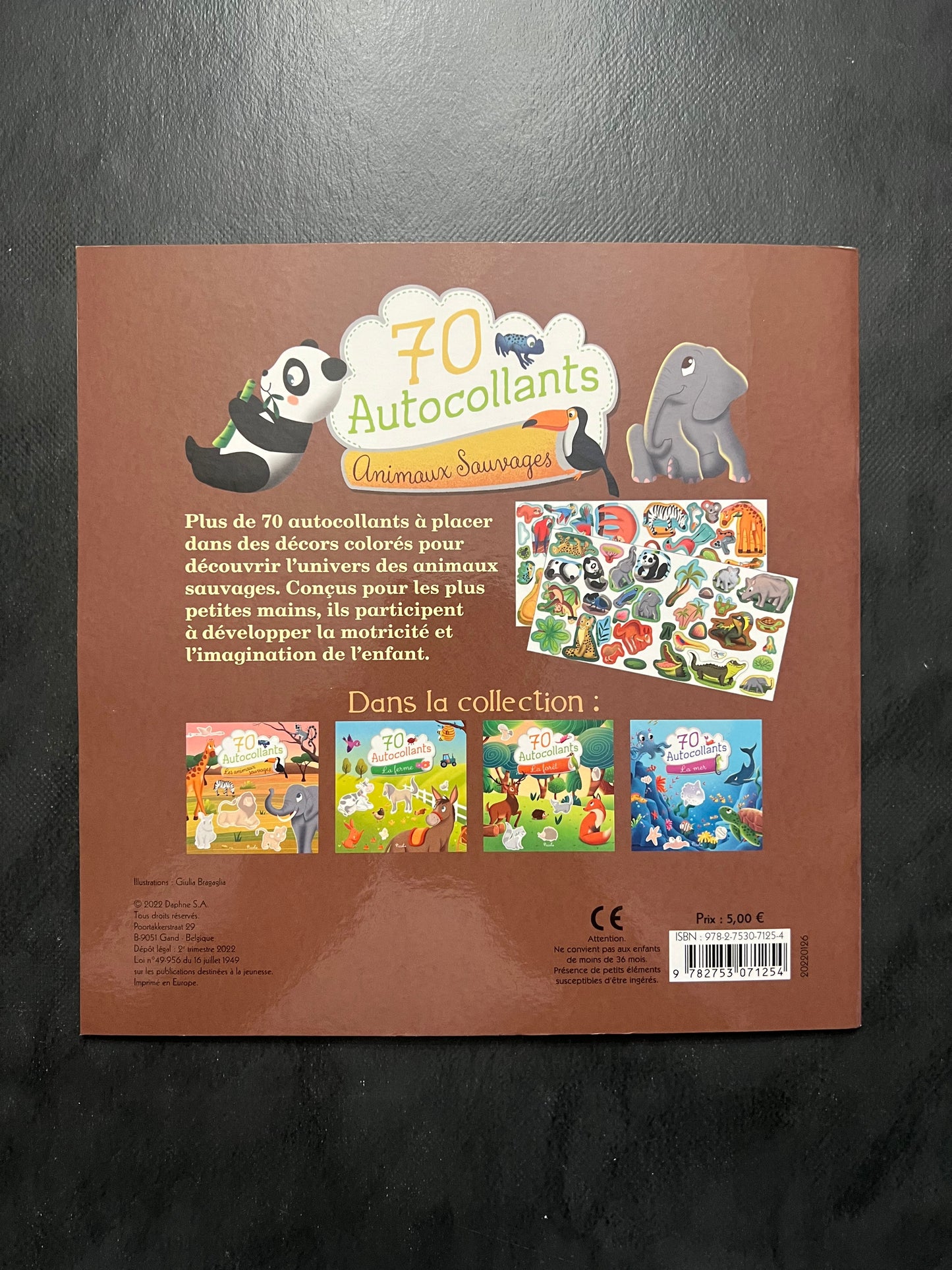 70 autocollants - animaux sauvages