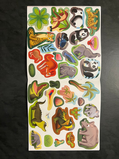 70 autocollants - animaux sauvages