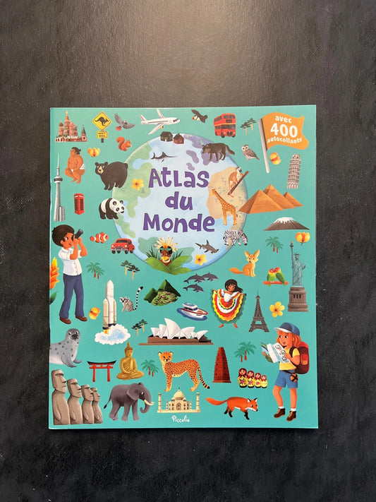 Livre autocollants - atlas du monde