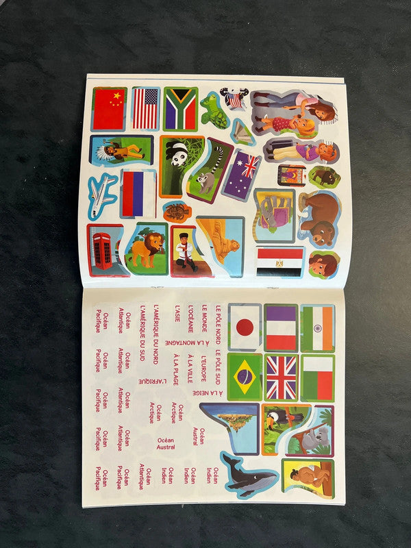 Livre autocollants - atlas du monde