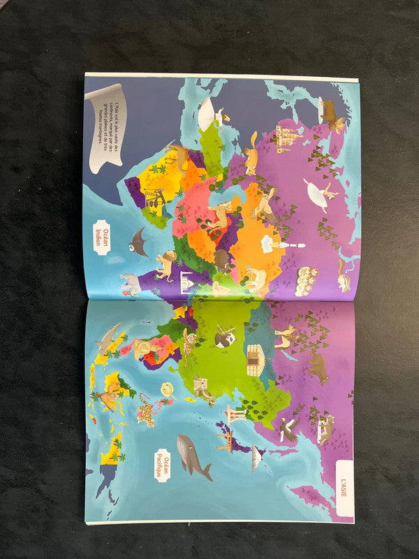 Livre autocollants - atlas du monde
