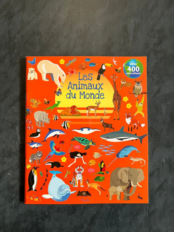 Livre autocollants - les animaux du monde