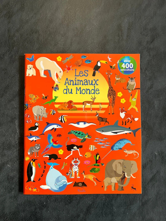 Livre autocollants - les animaux du monde