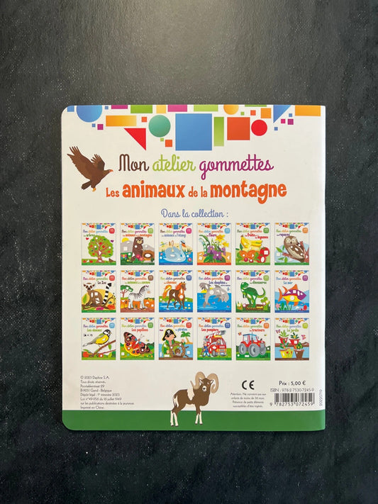 Livre de gommettes - les animaux de la montagne