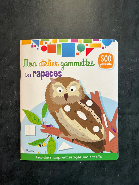 Mon atelier de gommettes - les rapaces