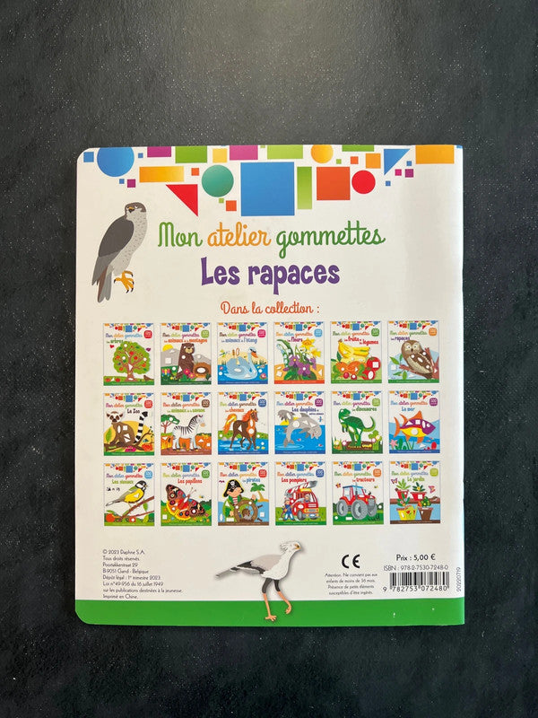 Mon atelier de gommettes - les rapaces