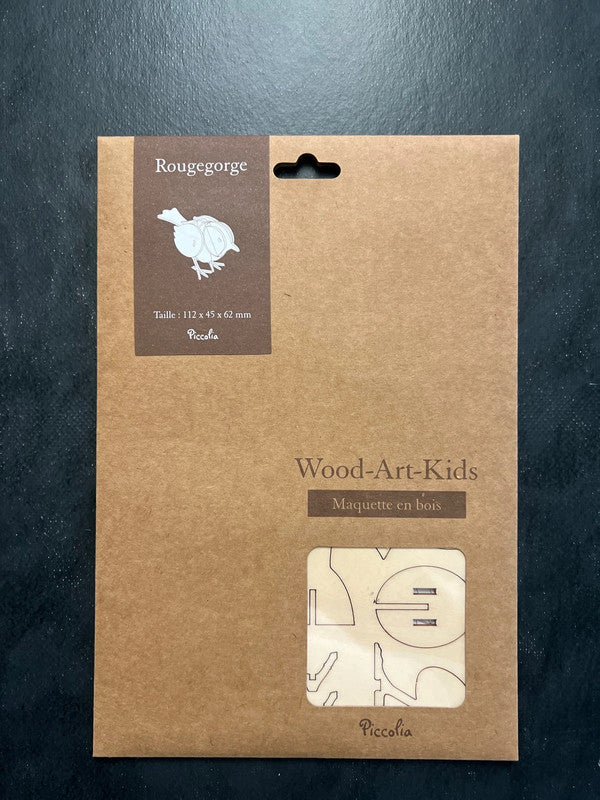 Maquette en bois - rouge-gorge