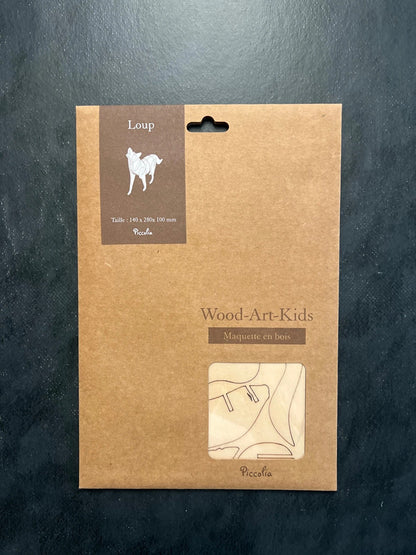 Maquette en bois - loup