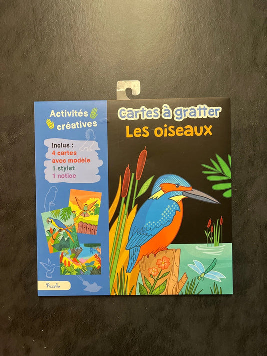 Cartes à gratter - les oiseaux