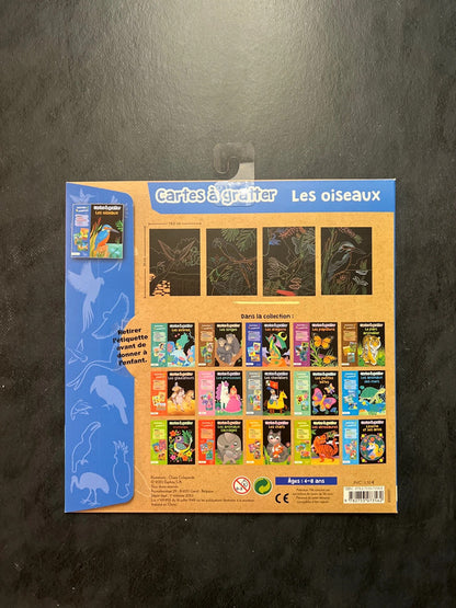 Cartes à gratter - les oiseaux