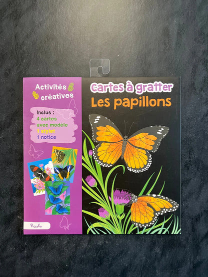 Cartes à gratter - les papillons