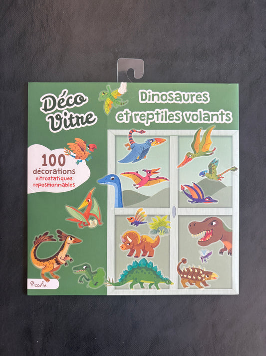 Déco vitre - Dinosaures et reptiles volants