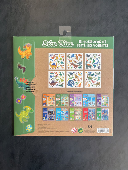 Déco vitre - Dinosaures et reptiles volants