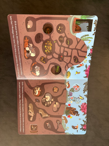 Livre cartonné - sous la terre