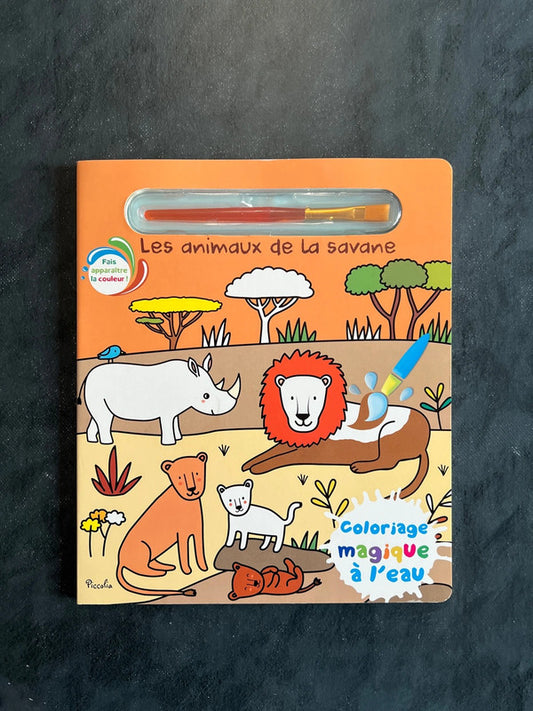 Coloriages magiques à l’eau - les animaux de la savane