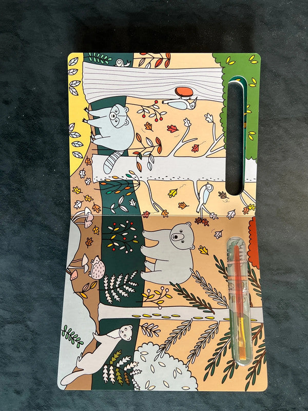 Coloriage magique à l’eau - les animaux de la forêt