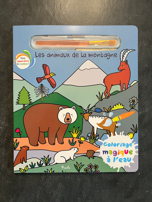 Coloriage magique à l'eau - Les animaux de la montagne (3-6 ans)