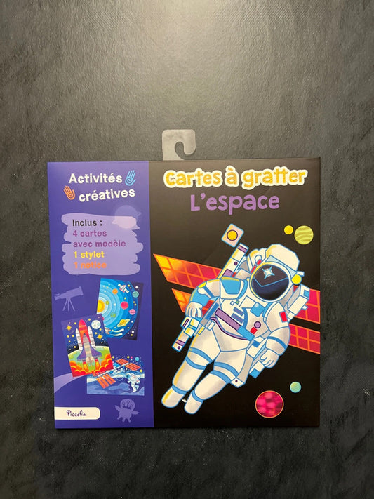 Cartes à gratter - l’espace