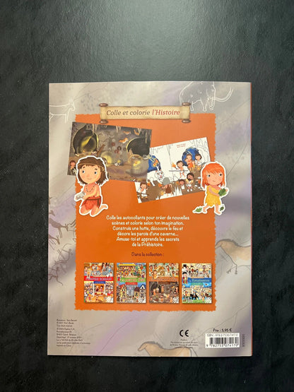Colle et colorie l’histoire - la préhistoire