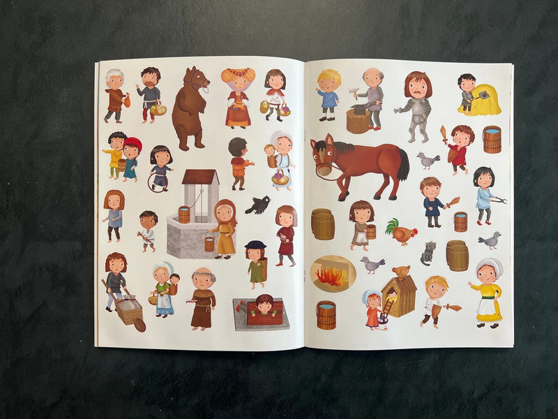 Colle et colorie l’histoire - le moyen âge