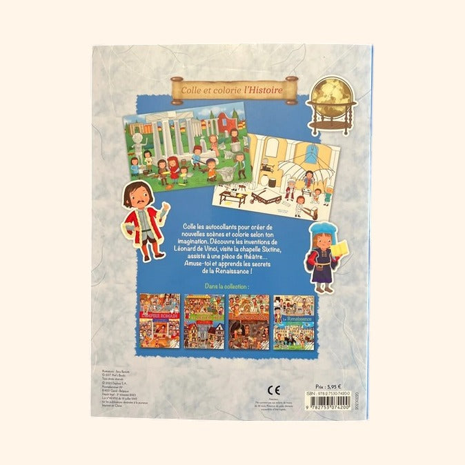 Colle et colorie - La Renaissance | Cahier créatif 7-10 ans