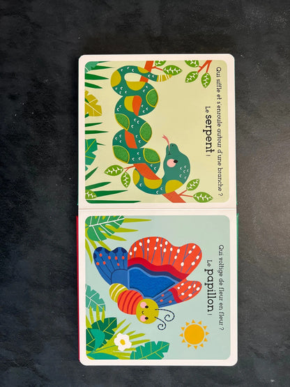 Livre à toucher - les animaux de la forêt tropicale