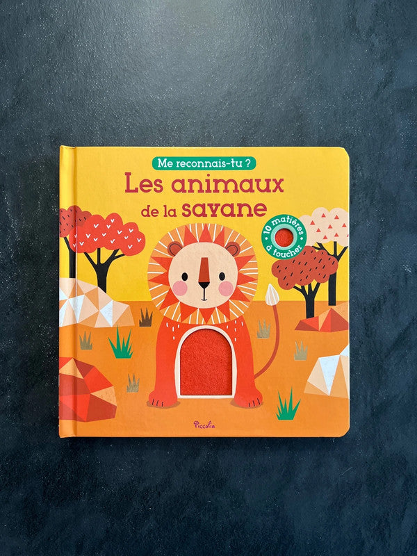 Livre à toucher - les animaux de la savane
