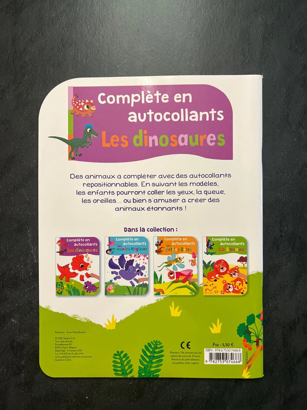 Complète en autocollants - les dinosaures