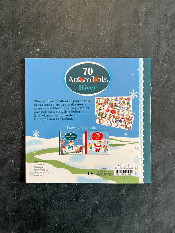 70 autocollants - hiver