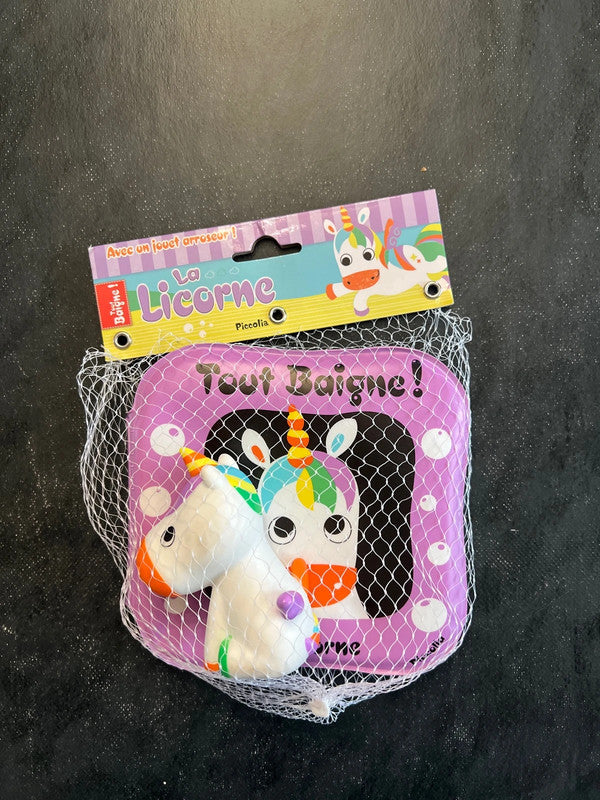 Livre de bain - la licorne