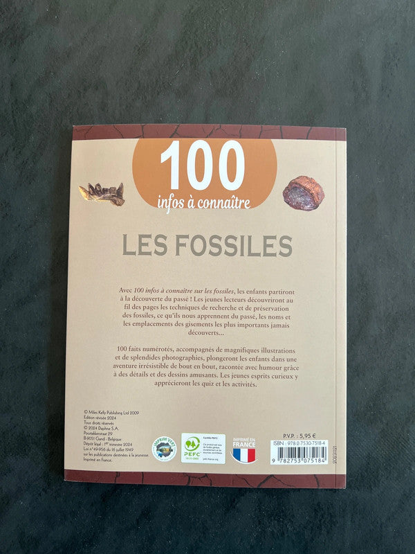 Livre 100 infos à connaître - les fossiles