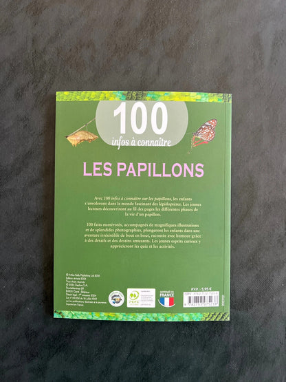 Livre 100 infos à connaître - les papillons