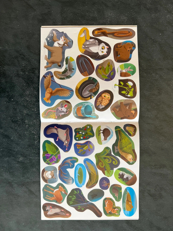 70 autocollants - les animaux nocturnes