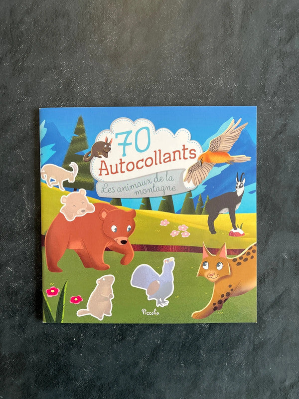 70 autocollants - les animaux de la montagne